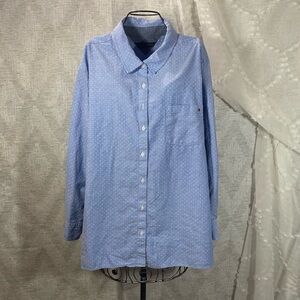 Tommy Hilfiger collared chambray polka dot button up